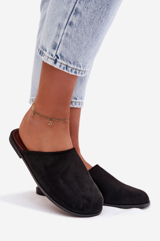 Papuče Dámsky bytz eko semišuu čierna Veronelle