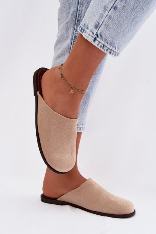 Papuče Dámsky bytz eko semišuu béžová Veronelle