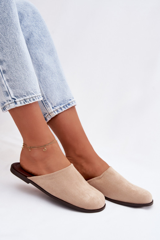 Papuče Dámsky bytz eko semišuu béžová Veronelle