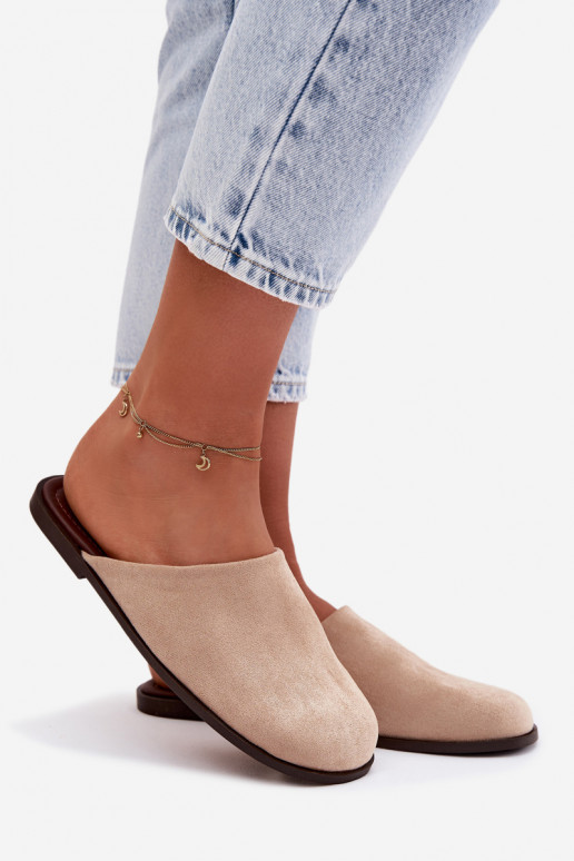 Papuče Dámsky bytz eko semišuu béžová Veronelle