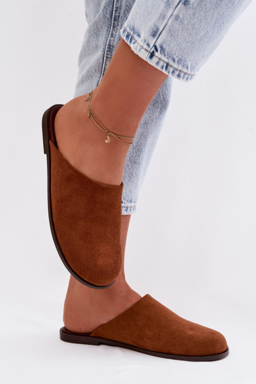 Papuče Dámsky bytz eko semišuu Hnedá farba Veronelle