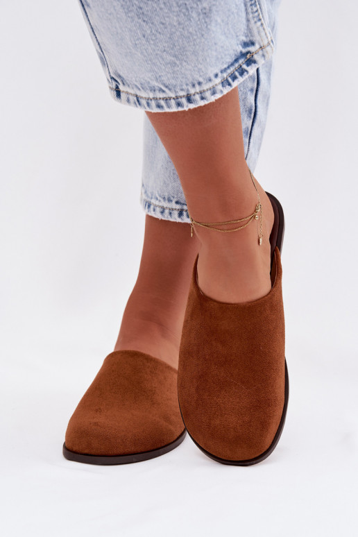 Papuče Dámsky bytz eko semišuu Hnedá farba Veronelle