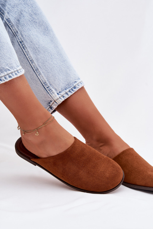 Papuče Dámsky bytz eko semišuu Hnedá farba Veronelle