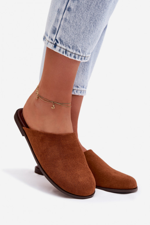 Papuče Dámsky bytz eko semišuu Hnedá farba Veronelle