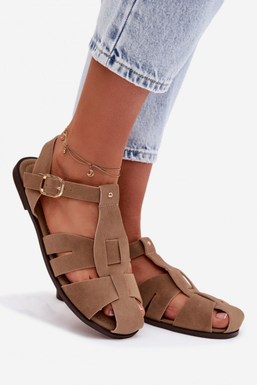 Dámske sandále Rzymianki rovná sa khaki farby Belanessa