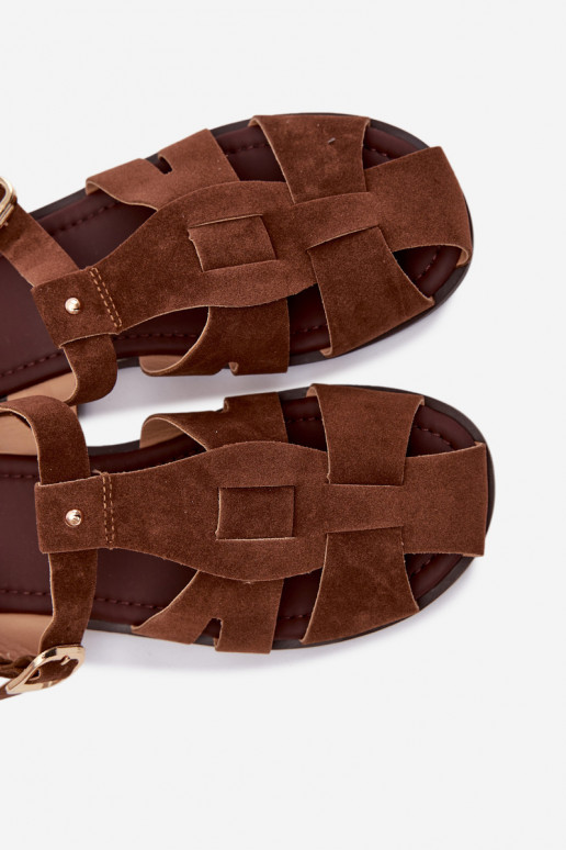 Dámske sandále Rzymianki rovná sa Hnedá farba Belanessa