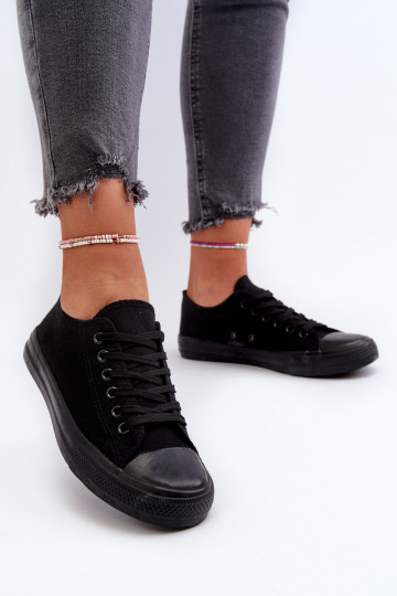 Klasický model tenisiek Nízka čierna Caelira