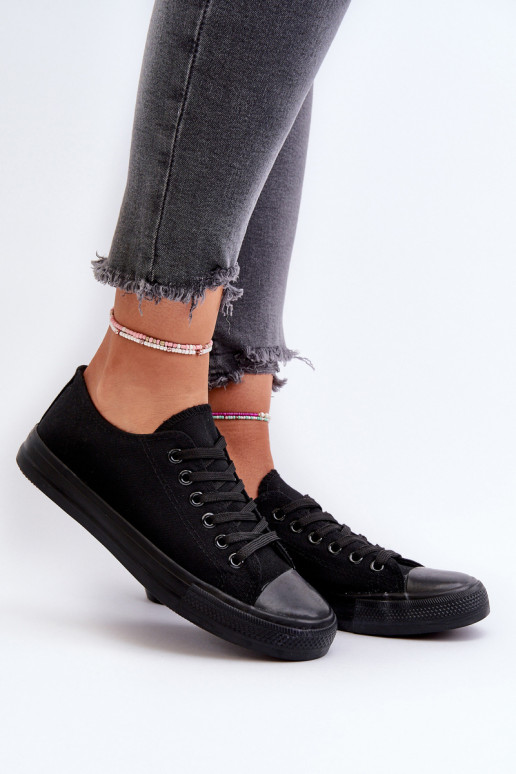 Klasický model tenisiek Nízka čierna Caelira