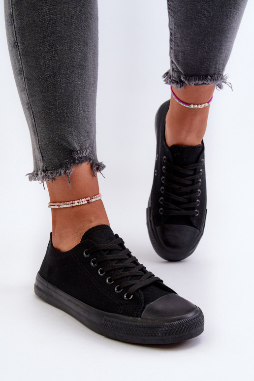 Klasický model tenisiek Nízka čierna Caelira