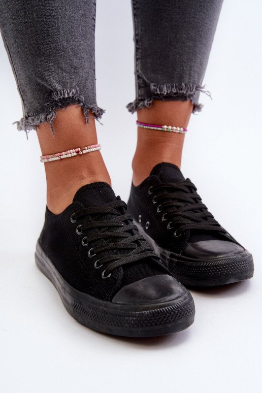 Klasický model tenisiek Nízka čierna Caelira