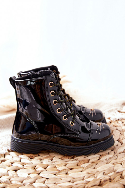 zahriať sa Pracovné členkové topánky so zipsami čierna Mousie