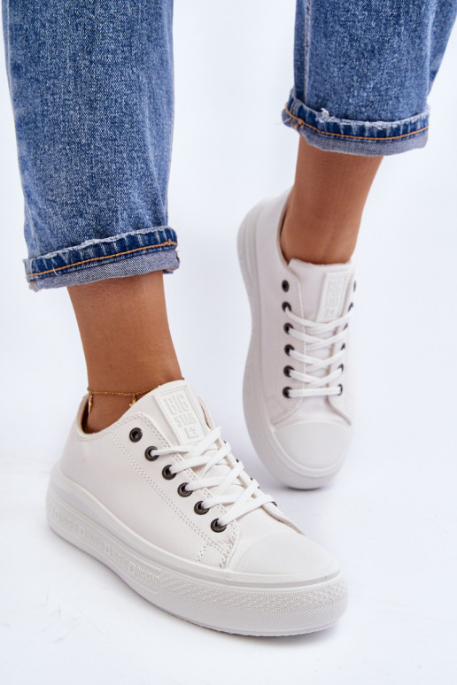 Nízka Bežná obuv zahriať sa biela farba Big Star MM274029