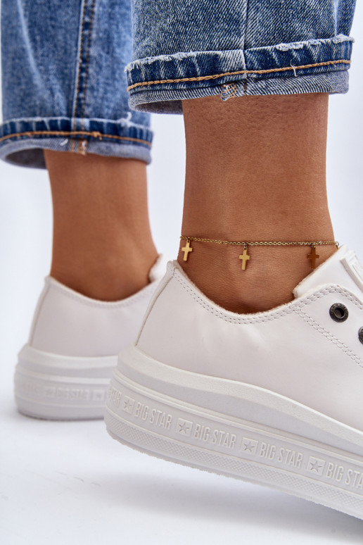 Nízka Bežná obuv zahriať sa biela farba Big Star MM274029