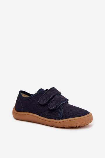 Papuče deti Barefoot Froddo Canvas G1700440-2 tmavomodrá
