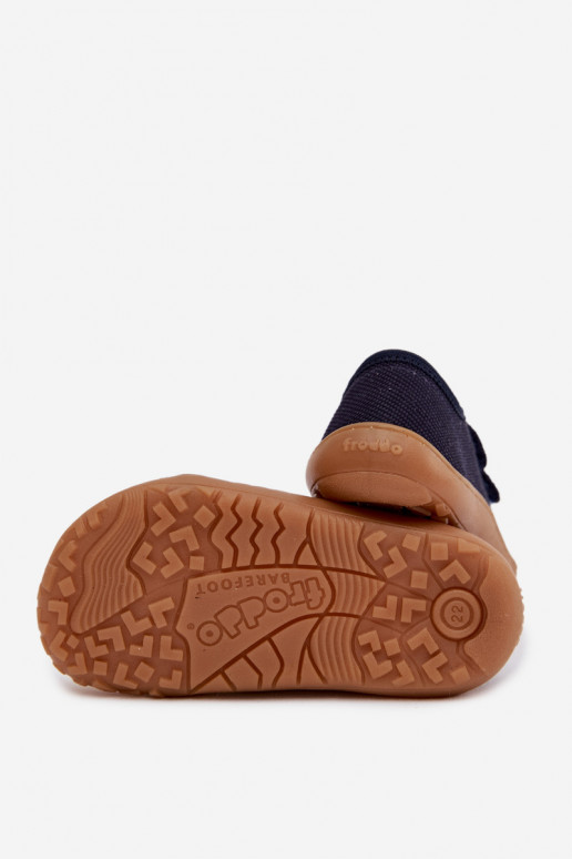Papuče deti Barefoot Froddo Canvas G1700440-2 tmavomodrá