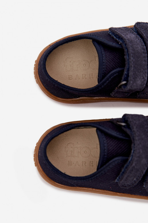 Papuče deti Barefoot Froddo Canvas G1700440-2 tmavomodrá
