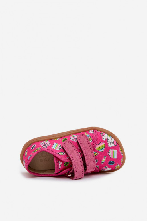 Papuče deti Barefoot Froddo Canvas G1700440-10 Ružová