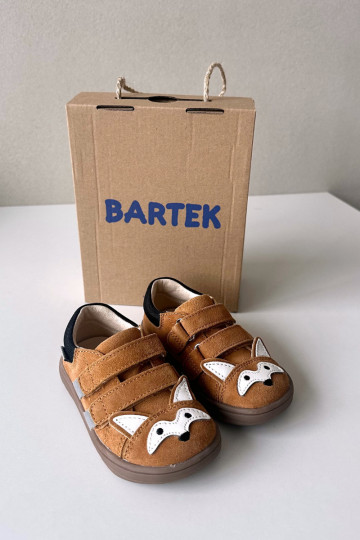 Kožené barefoot detské topánky s témou Lisa Bartek 8600563 hnedej farby 2