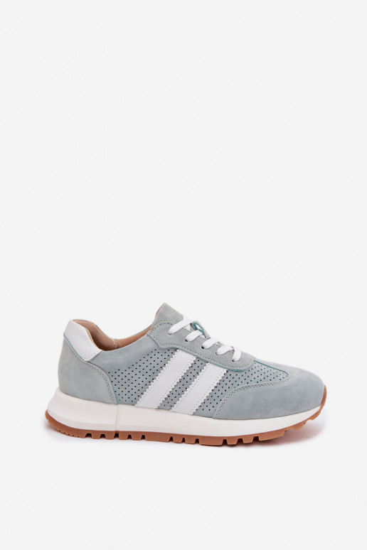 Tenisky model obuvi DámskeZapnutéturalnego zo semišuu mätové farby Márceline