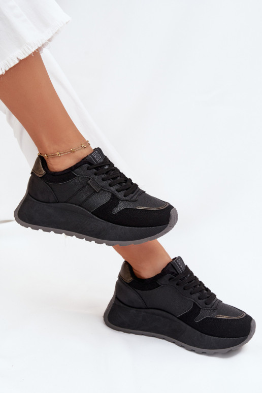 zahriať sa Tenisky model obuvi Dámske s platformou Big Star SS274007 HI-POLY SYSTEM čierna