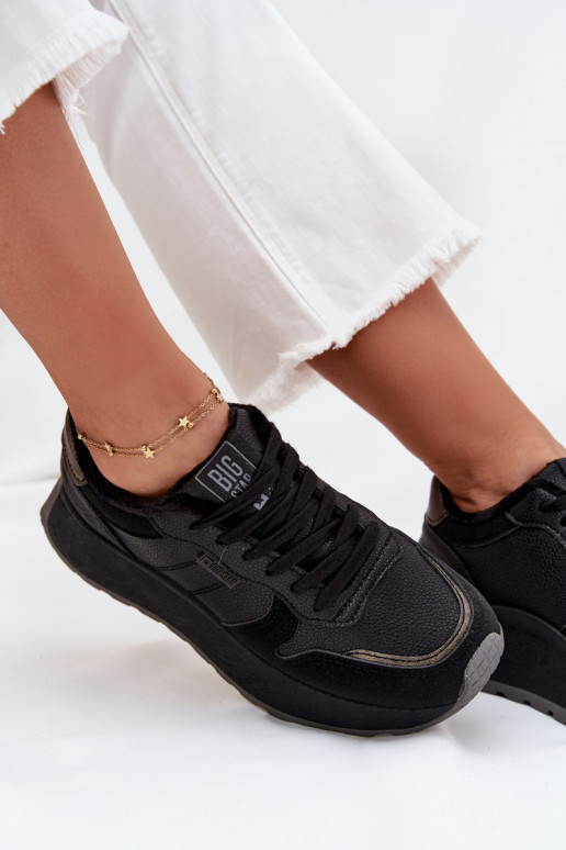 zahriať sa Tenisky model obuvi Dámske s platformou Big Star SS274007 HI-POLY SYSTEM čierna