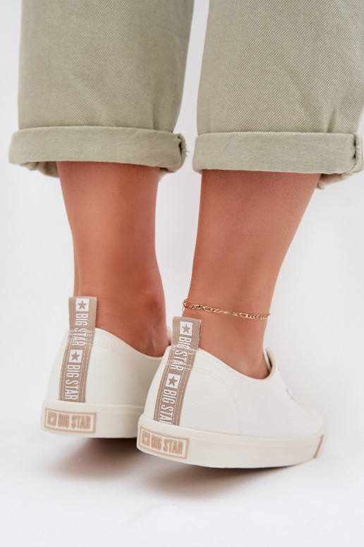 Bežná obuv z eko kože Big Star TT274023 biela farba