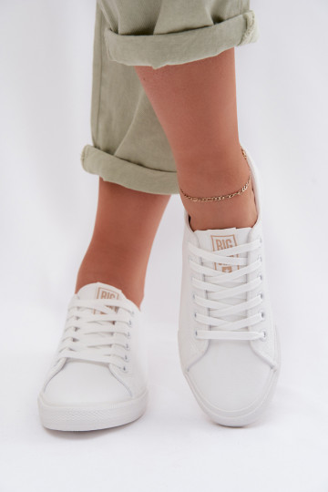 Bežná obuv z eko kože Big Star TT274001 biela farba