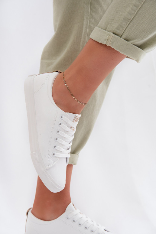 Bežná obuv z eko kože Big Star TT274001 biela farba