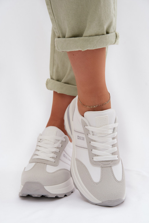 Tenisky model obuvi tenisky Dámske Big Star TT274879 HI-POLY SYSTEM biely-sivá