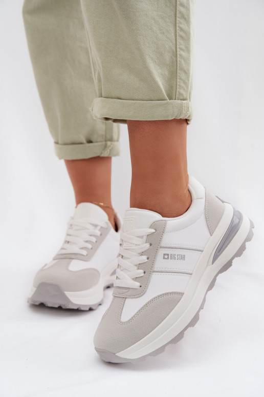 Tenisky model obuvi tenisky Dámske Big Star TT274879 HI-POLY SYSTEM biely-sivá