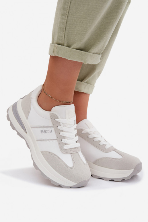 Tenisky model obuvi tenisky Dámske Big Star TT274879 HI-POLY SYSTEM biely-sivá