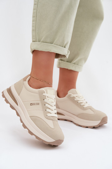 Tenisky model obuvi tenisky Dámske Big Star TT274876 HI-POLY SYSTEM béžová 2