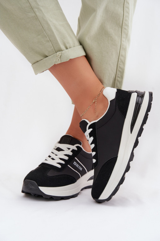 Tenisky model obuvi tenisky Dámske Big Star TT274877 HI-POLY SYSTEM čierna