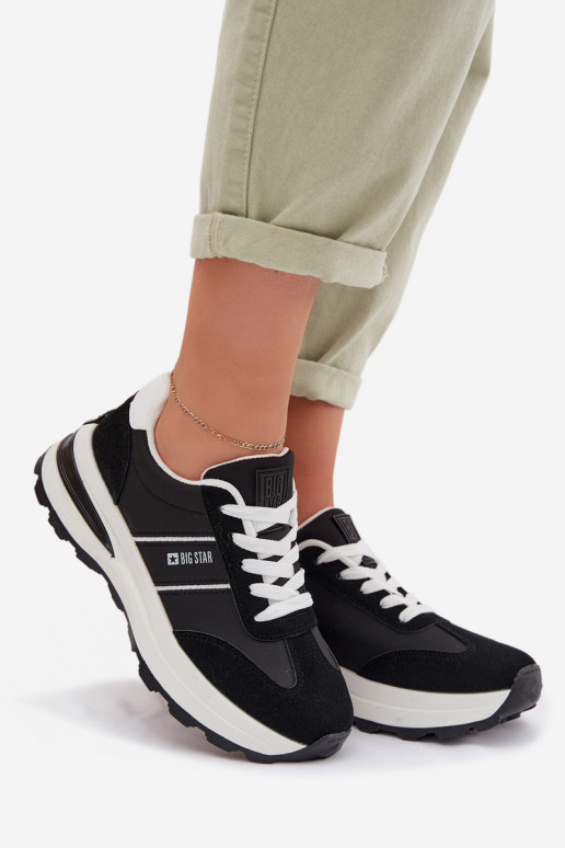 Tenisky model obuvi tenisky Dámske Big Star TT274877 HI-POLY SYSTEM čierna