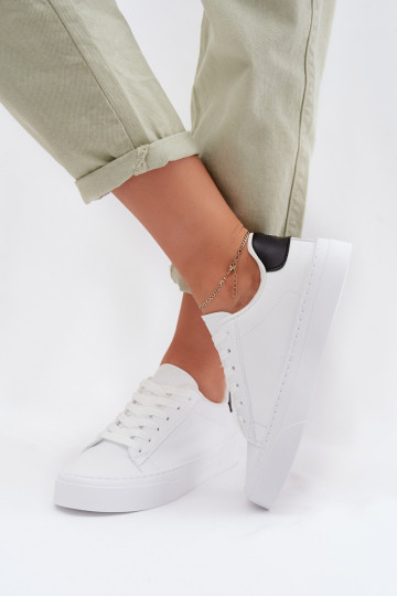 Tenisky model obuvi Dámske z eko kože Big Star TT274928 HI-POLY SYSTEM biela farba