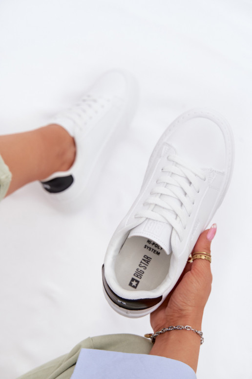 Tenisky model obuvi Dámske z eko kože Big Star TT274928 HI-POLY SYSTEM biela farba