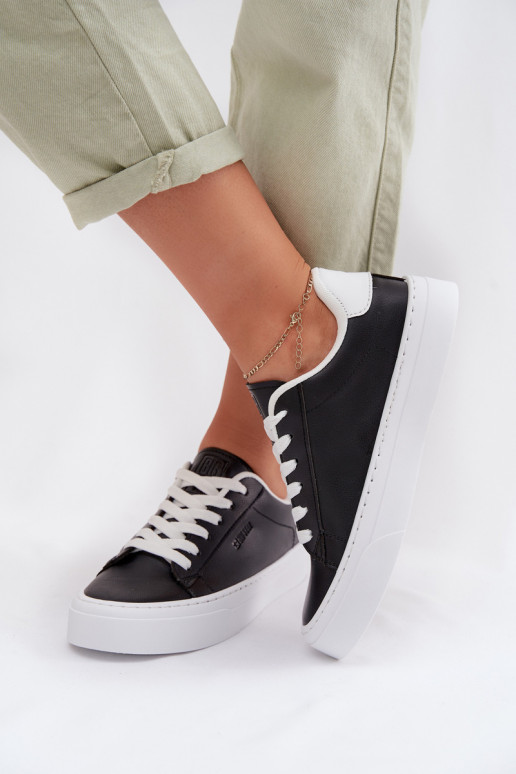 Tenisky model obuvi Dámske z eko kože Big Star TT274927 HI-POLY SYSTEM čierna