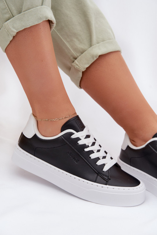 Tenisky model obuvi Dámske z eko kože Big Star TT274927 HI-POLY SYSTEM čierna