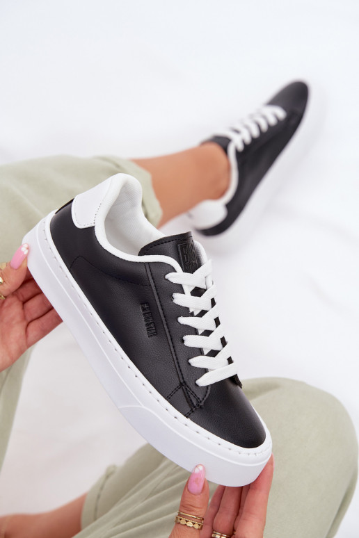 Tenisky model obuvi Dámske z eko kože Big Star TT274927 HI-POLY SYSTEM čierna