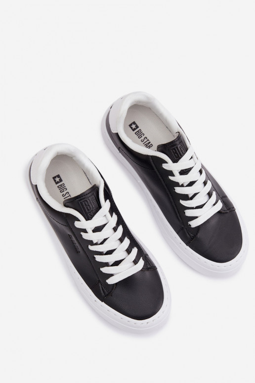 Tenisky model obuvi Dámske z eko kože Big Star TT274927 HI-POLY SYSTEM čierna