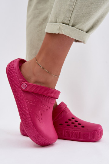 Papuče Dreváky Dámske Ľahké papuče Big Star TT274A082 Ružová