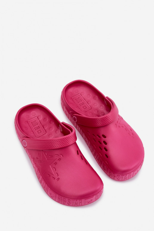 Papuče Dreváky Dámske Ľahké papuče Big Star TT274A082 Ružová