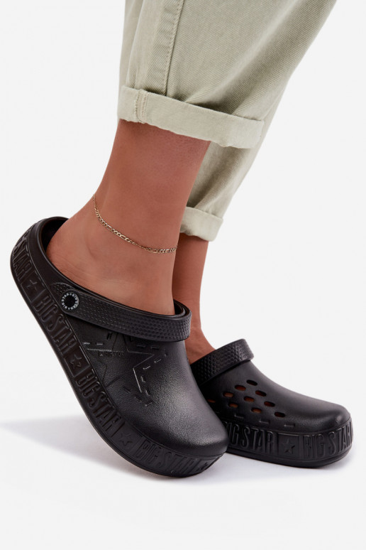 Papuče Dreváky Dámske Ľahké papuče Big Star TT274A084 čierna