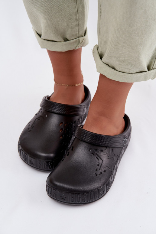 Papuče Dreváky Dámske Ľahké papuče Big Star TT274A084 čierna