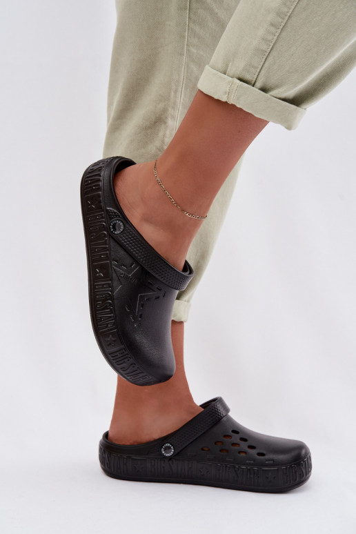 Papuče Dreváky Dámske Ľahké papuče Big Star TT274A084 čierna