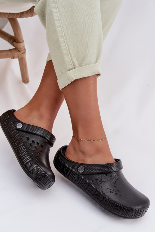 Papuče Dreváky Dámske Ľahké papuče Big Star TT274A084 čierna