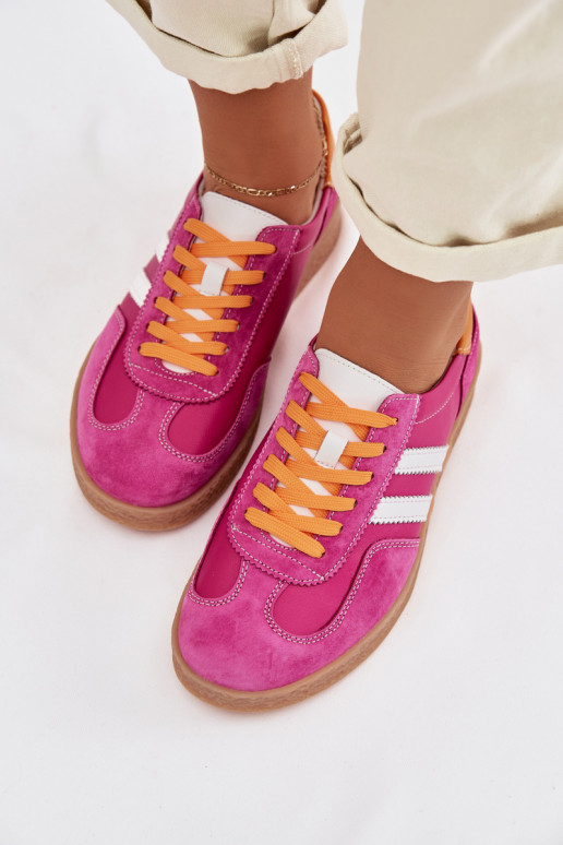 Kožené Tenisky model obuvi Dámske S.Barski LR61-7059 Ružová