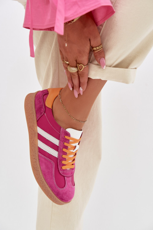 Kožené Tenisky model obuvi Dámske S.Barski LR61-7059 Ružová