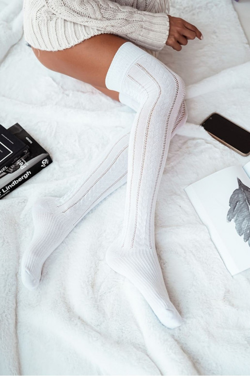 ZakolanóInki Dámske s prvkami prelamovania INarkocz biela farba