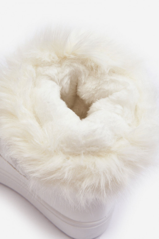 Dámske Snehule so šnúrkami biela farba Santero - biela farba